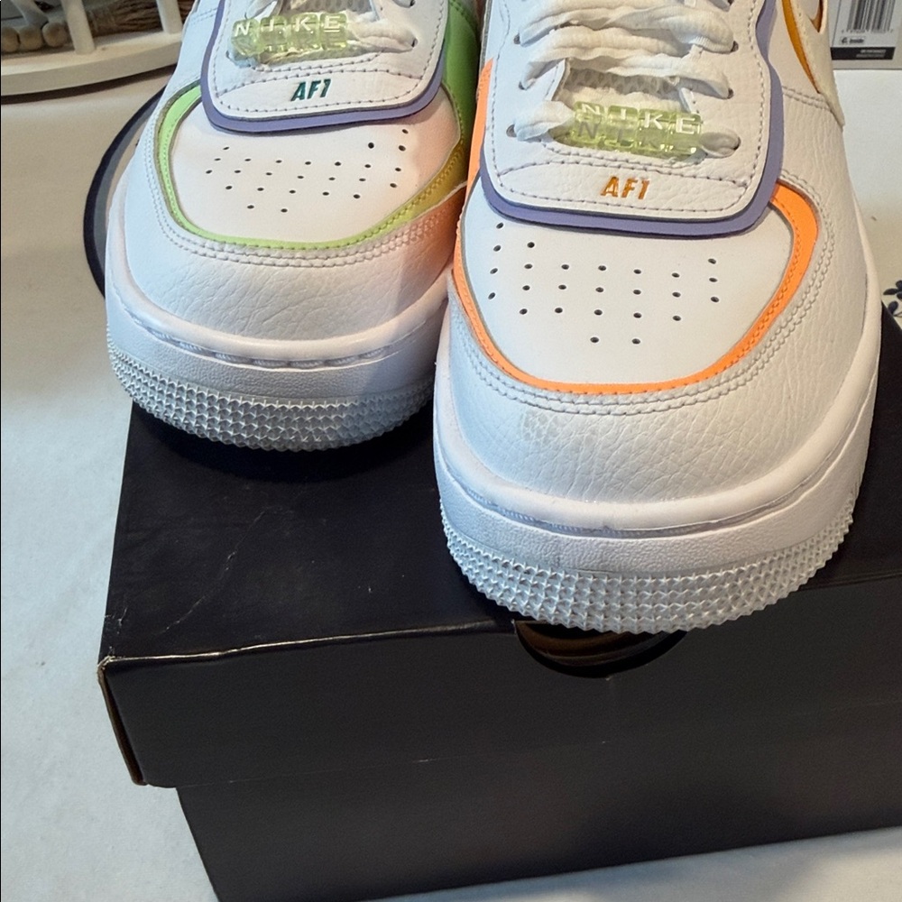 Nike Air Force 1 Shadow Low Sneakers White Multi-Color - Picture 3 of 7